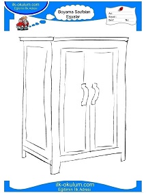 Çocuklar İçin Dolap Boyama Sayfaları 